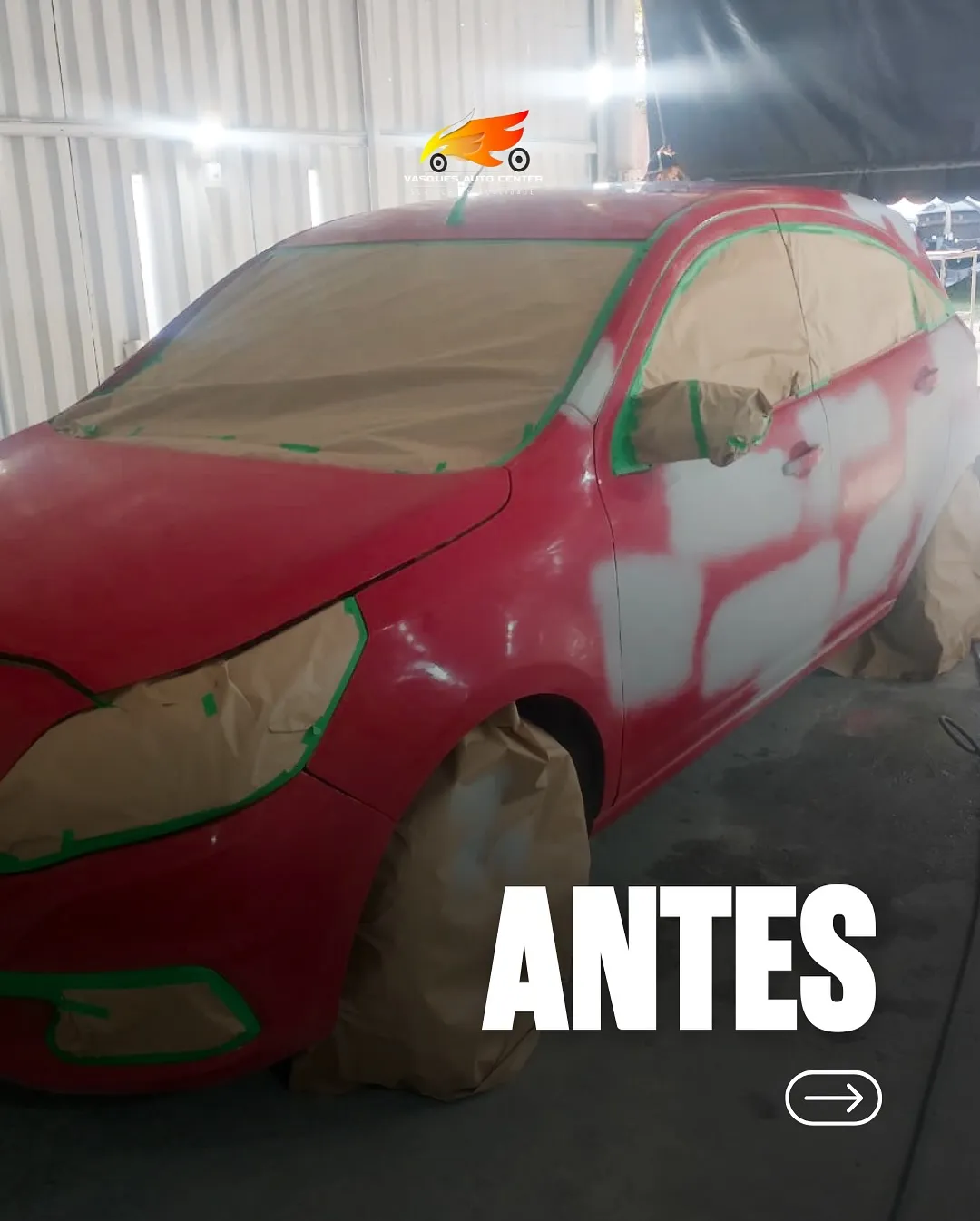 Estado inicial do veículo antes do reparo na Vasques Auto Center em Bangu